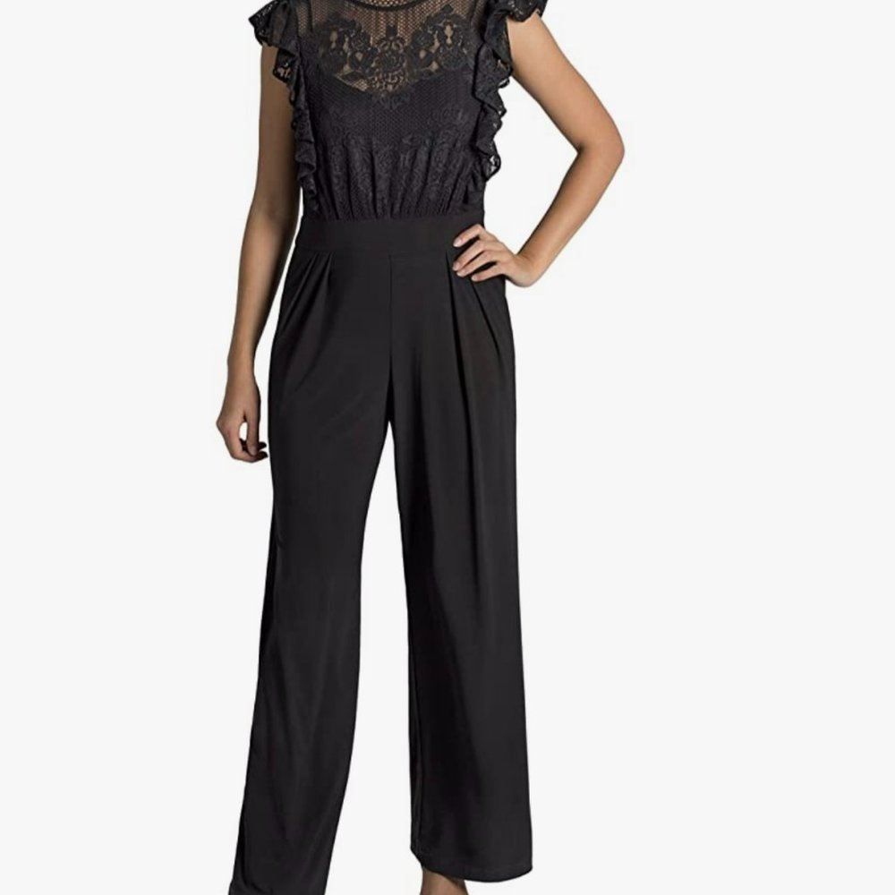 Julia Jordan lace bodice jumpsuit